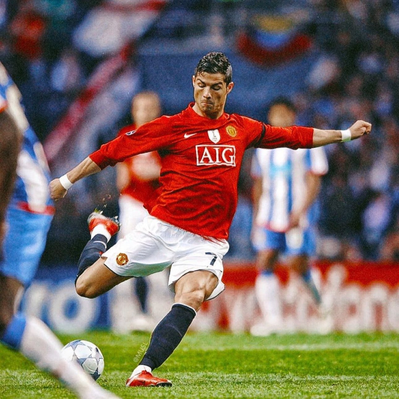 Manchester United Nike 2007-2009 Home Ronaldo (XL)