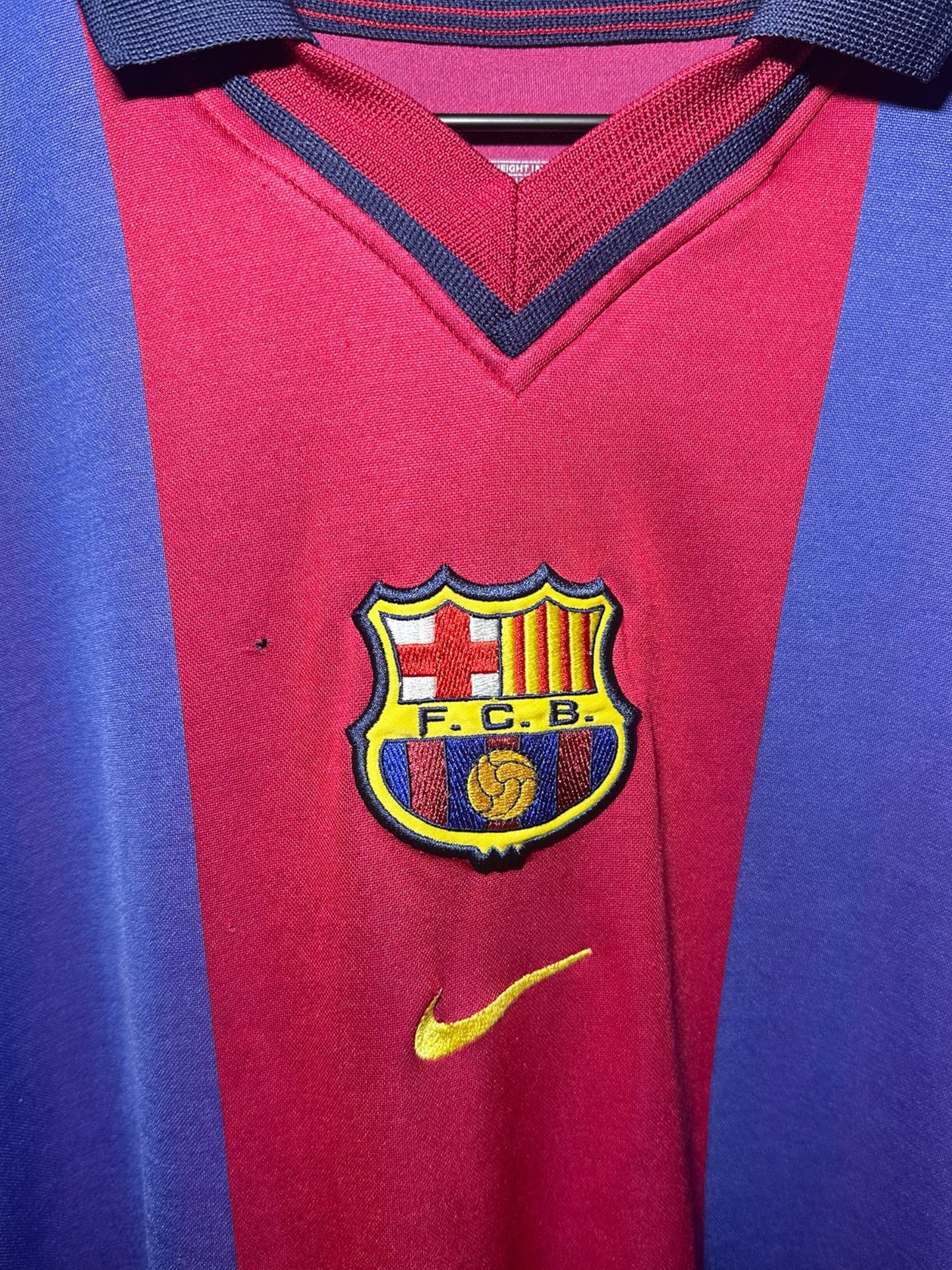 FC Barcelona Nike 2000-2001 Home Rivaldo (XL)